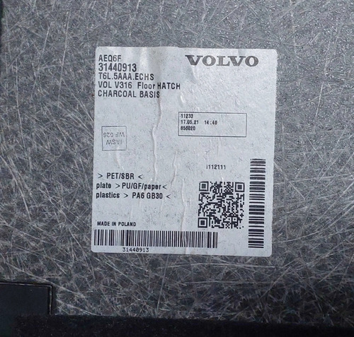 Tampão Estepe Porta Malas Volvo Xc40 1.5 Hìbrida 2022 Cinza - Imagem 3