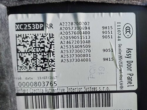 Forro De Porta Traseiro Direito Mercedes Glc250 2017/2018 - Imagem 5