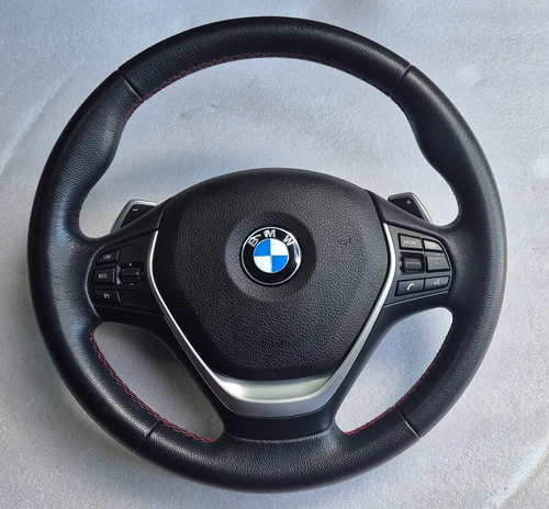 Volante Com Bolsa Peddle Shift Bmw 320i 328i 2013/2017 Preto Preto
