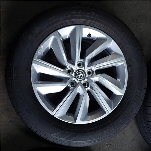 Jogo De Rodas Com Pneus Vw T-cross 205/60/16 Bridgestone 92h Prateado - Imagem 3