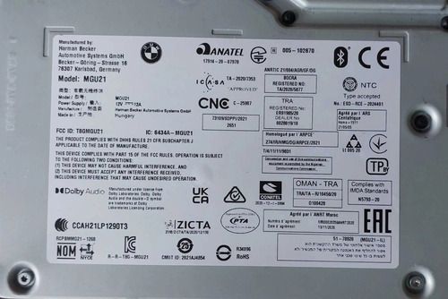 Rádio Bmw 320i G20 M Sport 2023 - Imagem 3