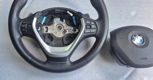 Volante Com Bolsa Peddle Shift Bmw 320i 328i 2013/2017 Preto Preto - Imagem 5