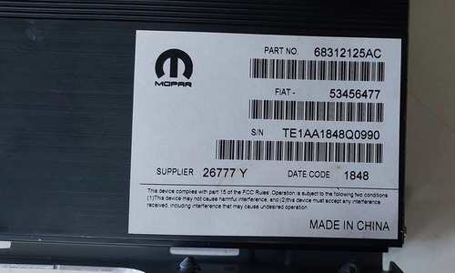 Módulo De Som Jeep Compass Longitude 2018 Preto - Imagem 2
