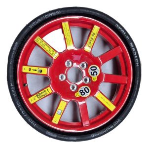 Roda Pneu Estepe Porsche Macan 2024 5x112 195/75/18 Sem Uso Laranja